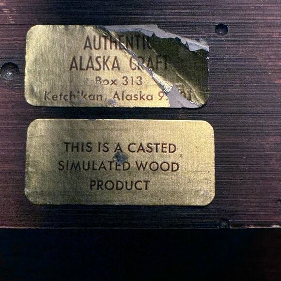 Wood T Shaped Totem Pole Authentic Alaska Craft - Picture 4 of 5